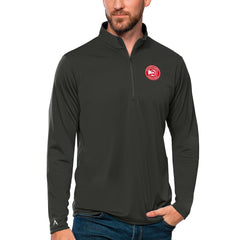 Atlanta Hawks Antigua Tribute Quarter-Zip Pullover Top Charcoal - NBA