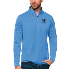 Memphis Grizzlies Antigua Tribute Quarter-Zip Pullover Top Blue - NBA