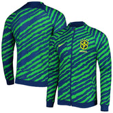 Brazil National Team 2022 Academy Pro Anthem Performance Raglan Full-Zip Jacket Blue/Green | Nike