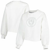 Brooklyn Nets Lusso Women's Lola Ball and Chain Pullover Sweatshirt White - NBA