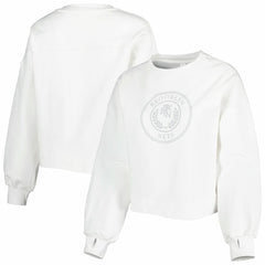 Brooklyn Nets Lusso Women's Lola Ball and Chain Pullover Sweatshirt White - NBA