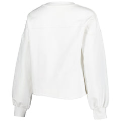 Brooklyn Nets Lusso Women's Lola Ball and Chain Pullover Sweatshirt White - NBA