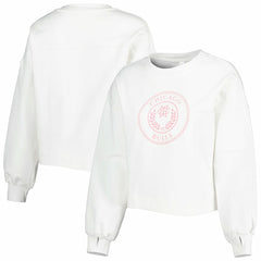 Chicago Bulls Lusso Women's Lola Ball and Chain Pullover Sweatshirt White - NBA