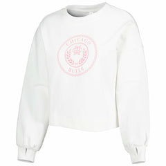 Chicago Bulls Lusso Women's Lola Ball and Chain Pullover Sweatshirt White - NBA
