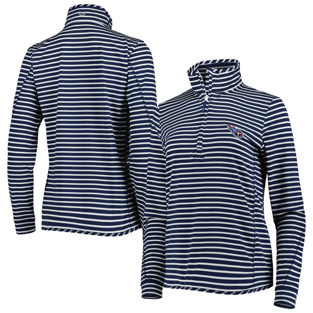 Tennessee Titans Vineyard Vines Women's Sankaty Shep Half-Zip Pullover Top Navy | NFL