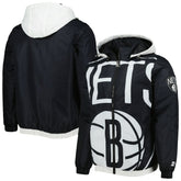 Brooklyn Nets Starter The Triple Double Full-Zip Hoodie Jacket Black - NBA