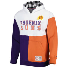 Phoenix Suns Tommy Jeans Andrew Split Pullover Hoodie White/Purple - NBA