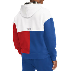Philadelphia 76ers Tommy Jeans Andrew Split Pullover Hoodie White/Red - NBA