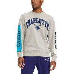 Charlotte Hornets Tommy Jeans James Patch Pullover Sweatshirt Gray - NBA