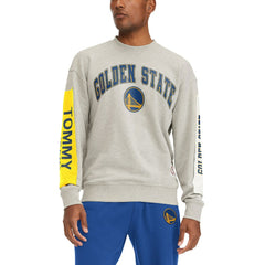 Golden State Warriors Tommy Jeans James Patch Pullover Sweatshirt Gray - NBA