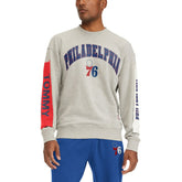 Philadelphia 76ers Tommy Jeans James Patch Pullover Sweatshirt Gray - NBA
