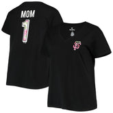 San Francisco Giants Women's Plus Size #1 Mom 2-Hit V-Neck T-Shirt - MLB