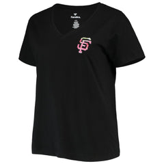 San Francisco Giants Women's Plus Size #1 Mom 2-Hit V-Neck T-Shirt - MLB