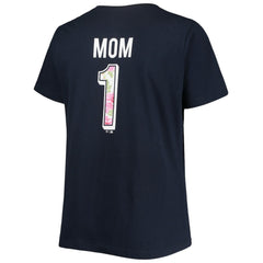 Boston Red Sox Women's Plus Size #1 Mom 2-Hit V-Neck T-Shirt - MLB