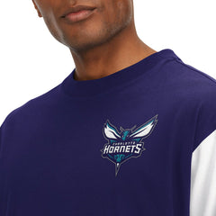 Charlotte Hornets Tommy Jeans Richie Color Block Long Sleeve T-Shirt Purple - NBA