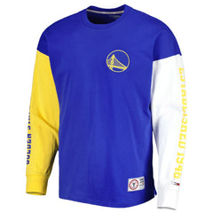 Golden State Warriors Tommy Jeans Richie Color Block Long Sleeve T-Shirt Royal - NBA
