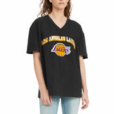 Los Angeles Lakers Tommy Jeans Women's Ashley V-Neck T-Shirt Black - NBA