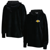 Los Angeles Lakers Touch Women's End Line Velour Pullover Hoodie Black - NBA