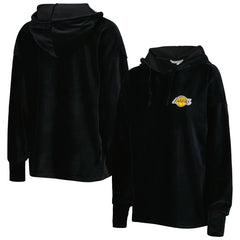 Los Angeles Lakers Touch Women's End Line Velour Pullover Hoodie Black - NBA