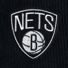 Brooklyn Nets Touch Women's End Line Velour Pullover Hoodie Black - NBA