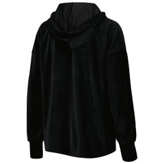 New York Knicks Touch Women's End Line Velour Pullover Hoodie Black - NBA