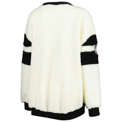 Brooklyn Nets Tommy Jeans Women's Mindy Sherpa Pullover Sweatshirt Oatmeal/Black - NBA