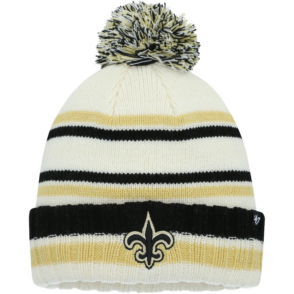 New Orleans Saints '47 Youth Driftway Cuffed Knit with Pom Cream | 47 brand