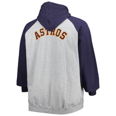 Houston Astros Big & Tall Raglan Full-Zip Hoodie - MLB
