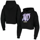 Phoenix Suns Lusso Women's Layla World Tour Cropped Pullover Hoodie Black - NBA