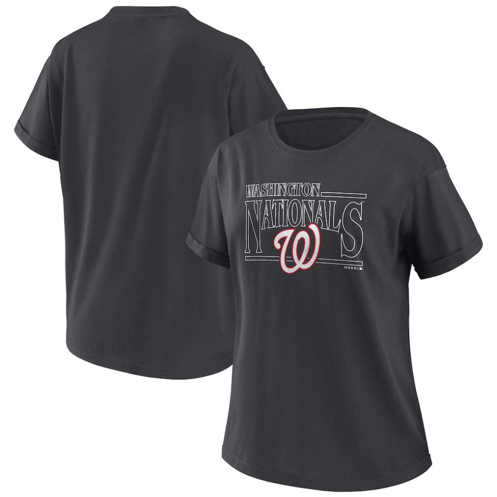 Washington Nationals WEAR by Erin Andrews Women's Oversized Boyfriend T-Shirt - MLB