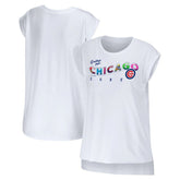 Chicago Cubs WEAR by Erin Andrews Women's Greetings From T-Shirt - MLB