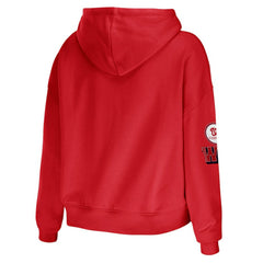 Washington Nationals WEAR by Erin Andrews Women's Modest Patches Cropped Pullover Hoodie - MLB