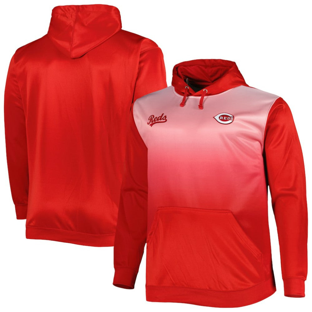 Cincinnati Reds Fade Sublimated Fleece Pullover Hoodie - MLB