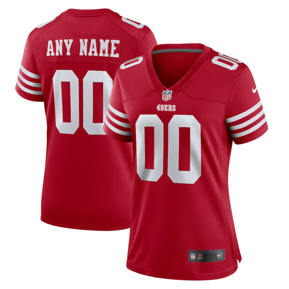 San Francisco 49ers Women's Game Custom Jersey Scarlet | Nike for Sale