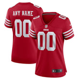 San Francisco 49ers Women's Game Custom Jersey Scarlet | Nike for Sale