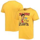 Trae Young Atlanta Hawks Homage Caricature Tri-Blend T-Shirt Gold - NBA