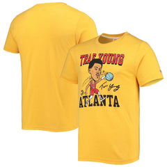 Trae Young Atlanta Hawks Homage Caricature Tri-Blend T-Shirt Gold - NBA