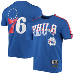 Philadelphia 76ers Pro Standard Men's Mesh Capsule Taping T-Shirt Royal/Red - NBA