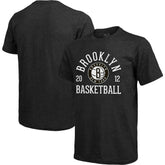 Brooklyn Nets Majestic Threads Ball Hog Tri-Blend T-Shirt Heathered Black - NBA