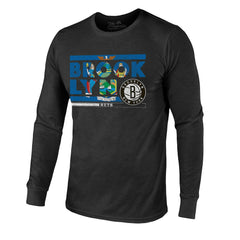 Brooklyn Nets Majestic Threads City and State Tri-Blend Long Sleeve T-Shirt Black - NBA