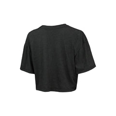 Brooklyn Nets Majestic Threads Women's Bank Shot Cropped T-Shirt Charcoal - NBA