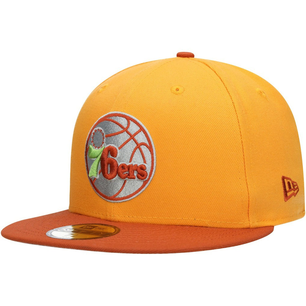 Philadelphia 76ers 59FIFTY Fitted Hat Gold/Rust - NBA