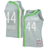 Pete Maravich Atlanta Hawks 75th Anniversary 1971/72 Hardwood Classics Swingman Jersey Silver - NBA