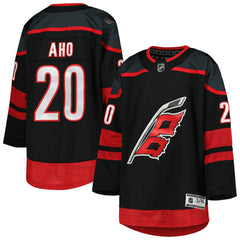 Sebastian Aho Carolina Hurricanes Youth Home Premier Player Jersey - Black - NHL