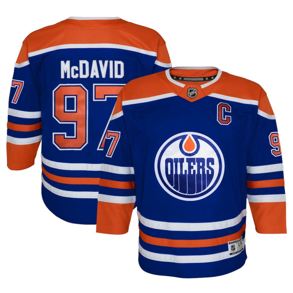 Connor McDavid Edmonton Oilers Youth Home Premier Player Jersey - Royal - NHL