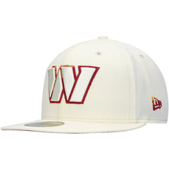Washington Commanders New Era Chrome Color Dim 59FIFTY Fitted Hat Cream | NFL