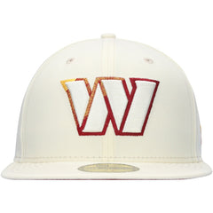 Washington Commanders New Era Chrome Color Dim 59FIFTY Fitted Hat Cream | NFL