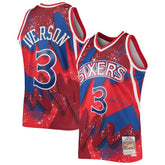 Allen Iverson Philadelphia 76ers Hardwood Classics 1996/97 Hyper Hoops Swingman Jersey Red - NBA