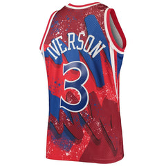 Allen Iverson Philadelphia 76ers Hardwood Classics 1996/97 Hyper Hoops Swingman Jersey Red - NBA