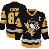Sidney Crosby Pittsburgh Penguins Youth Captain Patch Home Replica Player Jersey - Black - NHL